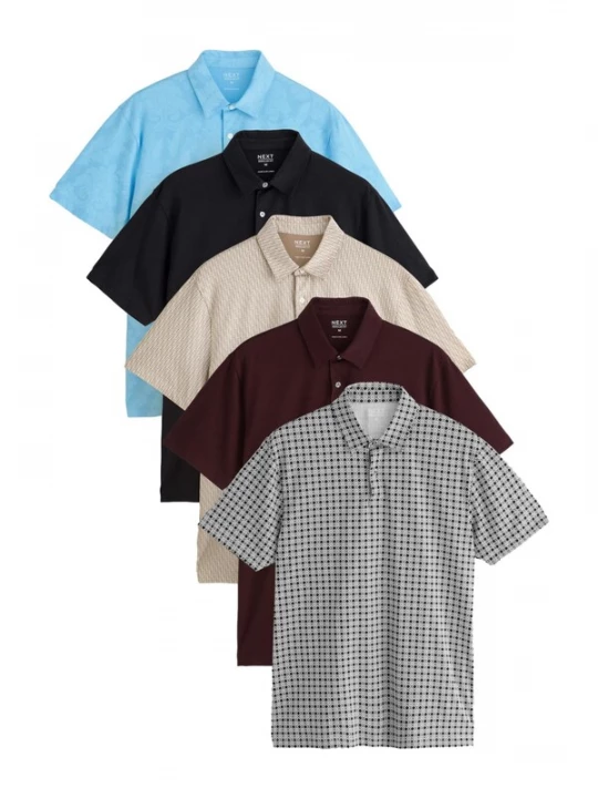 Foto van product Next Shirt nude / neonblauw / grijs / bordeaux / zwart