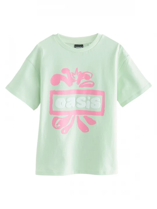 Foto van product Next Shirt 'Oasis Band' mintgroen / lichtroze / wit