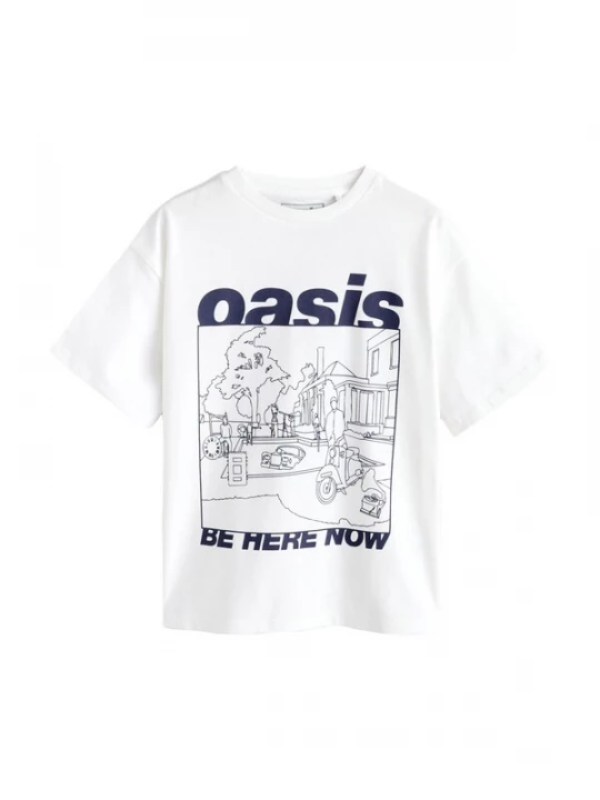 Foto van product Next Shirt 'Oasis' donkerblauw / wit