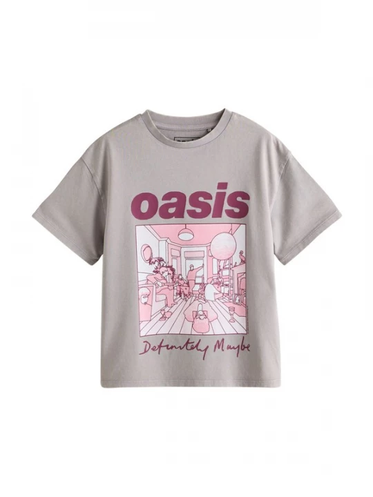 Foto van product Next Shirt 'Oasis' grijs / bessen / rosa / wit