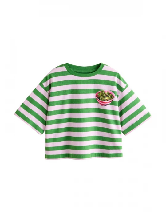 Foto van product Next Shirt olijfgroen / grasgroen / rosa / grenadine