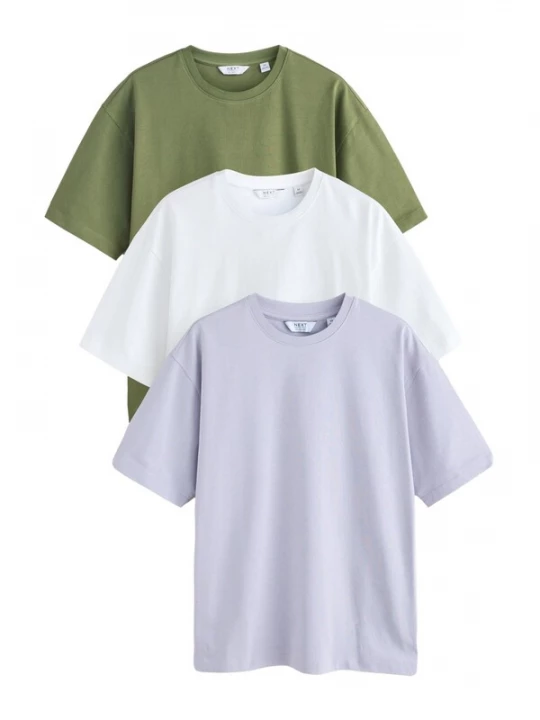 Foto van product Next Shirt olijfgroen / lichtlila / wit