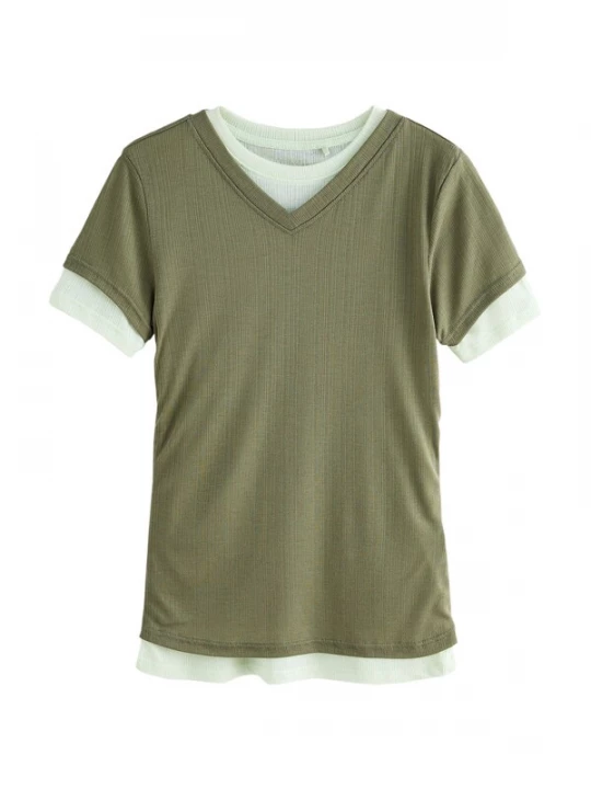 Foto van product Next Shirt olijfgroen / mintgroen