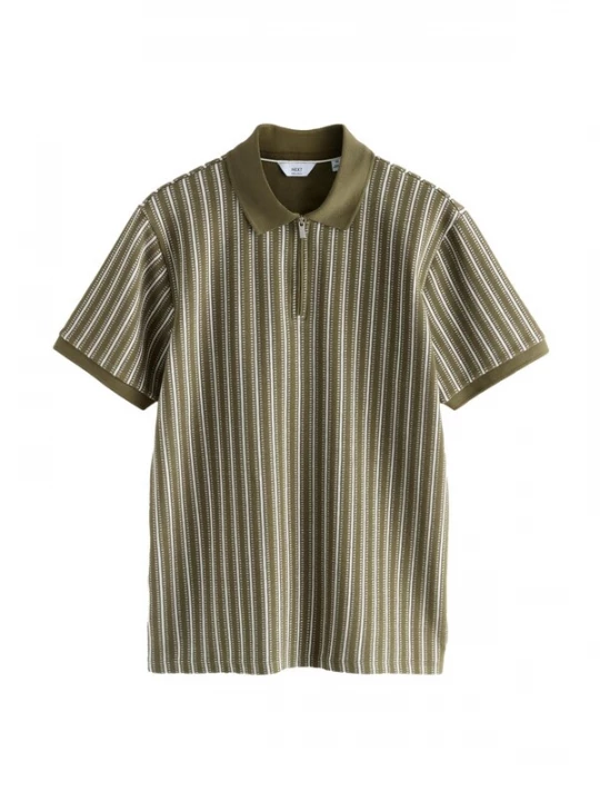 Foto van product Next Shirt olijfgroen / natuurwit