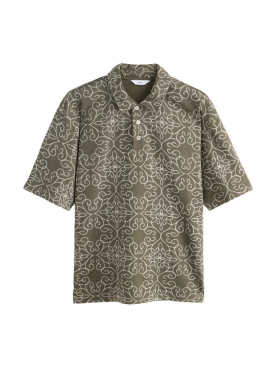Foto van product Next Shirt olijfgroen / wit