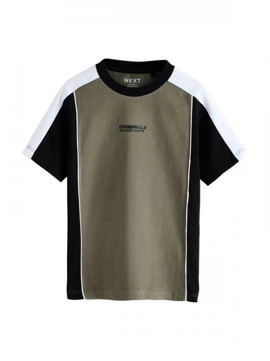 Foto van product Next Shirt olijfgroen / zwart / wit