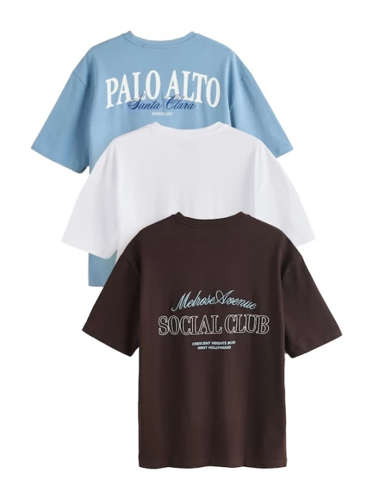 Foto van product Next Shirt opaal / donkerbruin / wit