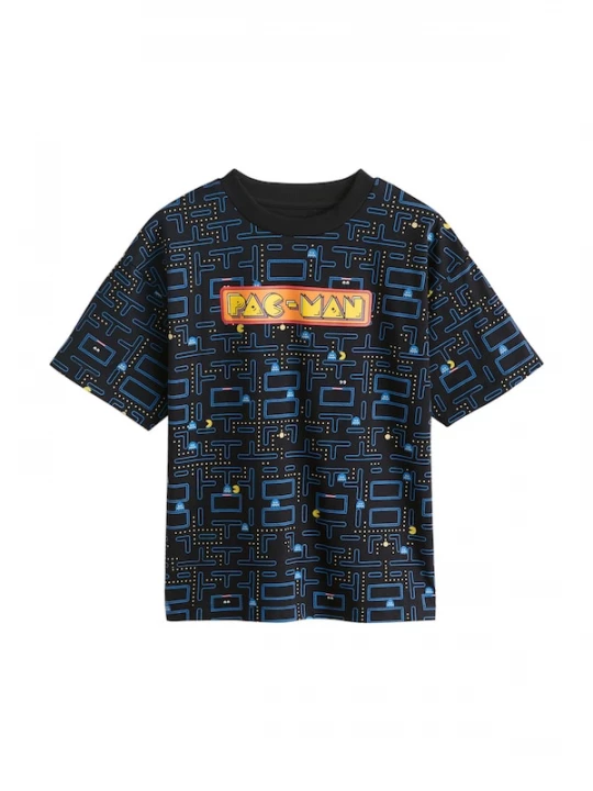 Foto van product Next Shirt 'Pac Man' royal blue / koningsblauw / geel / oranje / zwart