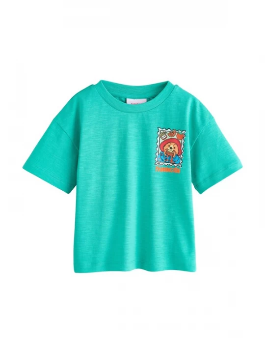 Foto van product Next Shirt 'Paddington Bear' turquoise / mokka / lichtoranje / rood