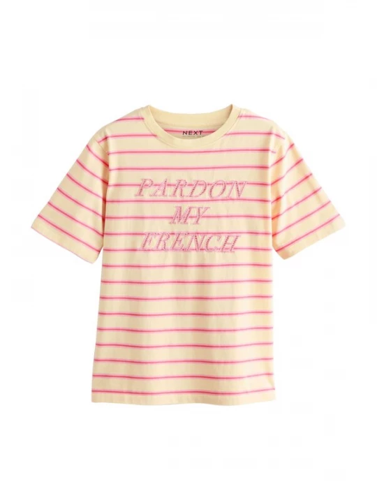 Foto van product Next Shirt pasteelgeel / rosa