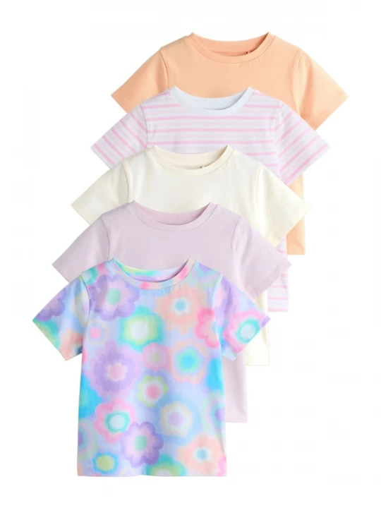 Foto van product Next Shirt pastellila / gemengde kleuren / pasteloranje / offwhite