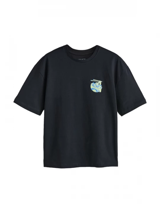 Foto van product Next Shirt 'Ramen Company' blauw / groen / pastelgroen / zwart