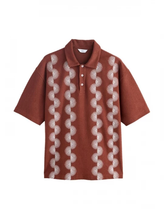 Foto van product Next Shirt roestbruin / wit