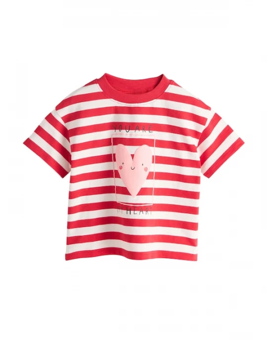 Foto van product Next Shirt rosa / rood / zwart / wit
