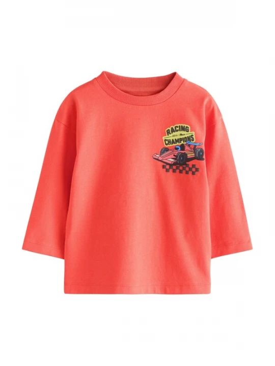 Foto van product Next Shirt royal blue / koningsblauw / geel / lichtgrijs / lichtrood