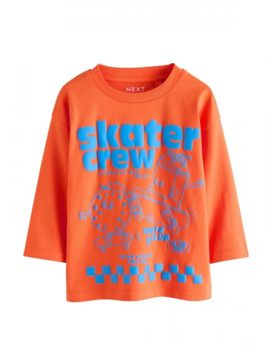 Foto van product Next Shirt royal blue / koningsblauw / oranje