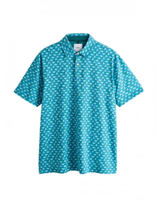 Foto van product Next Shirt royal blue / koningsblauw / petrol / zwart / wit