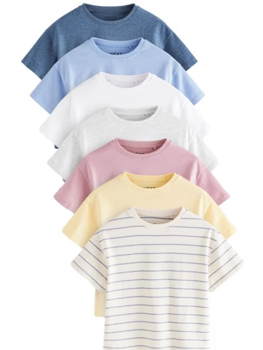 Foto van product Next Shirt saffier / lichtblauw / donkerroze / wit