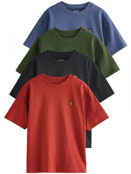 Foto van product Next Shirt saffier / olijfgroen / roestrood / zwart