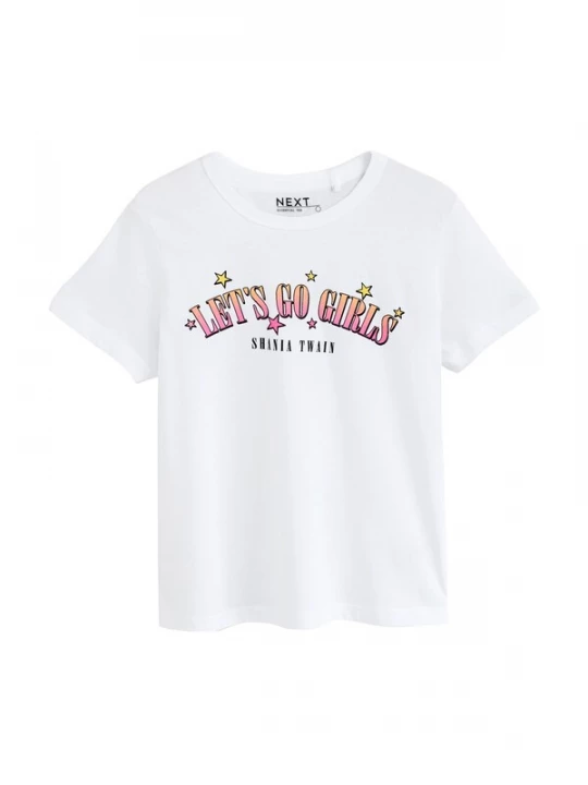 Foto van product Next Shirt 'Shania Twain' geel / pink / zwart / wit