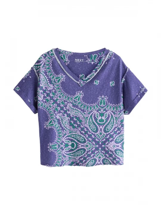 Foto van product Next Shirt smaragd / lichtlila / lila gemêleerd