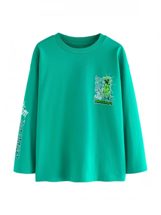 Foto van product Next Shirt smaragd / neongroen / zwart / wit