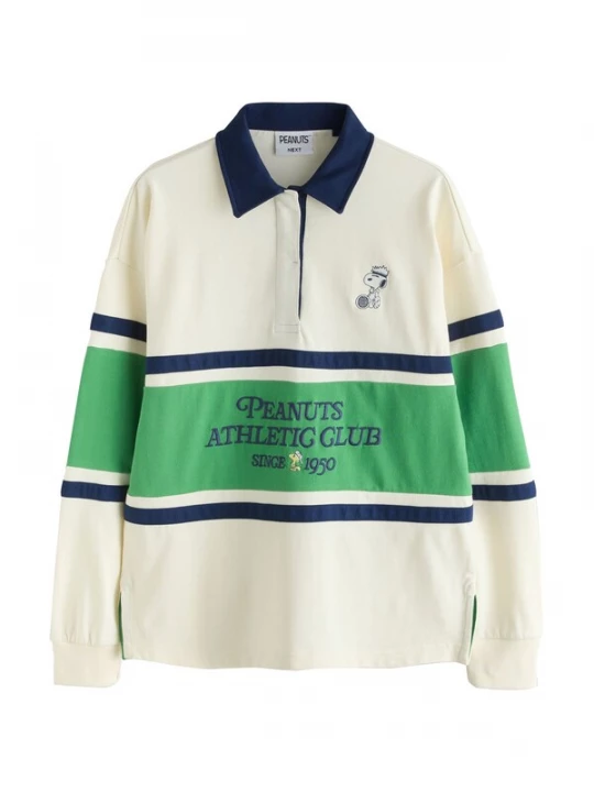 Foto van product Next Shirt crème / donkerblauw / geel / grasgroen