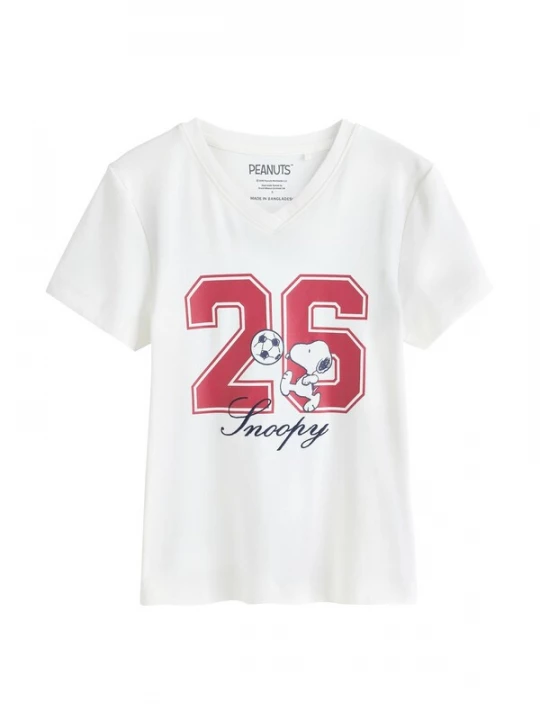 Foto van product Next Shirt 'Snoopy' marine / kersrood / wit