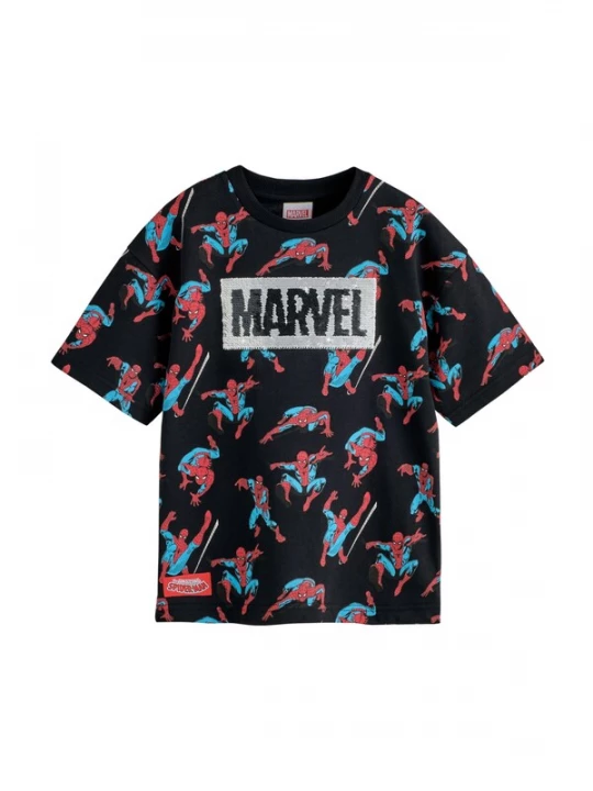 Foto van product Next Shirt 'Spiderman' blauw / grijs / rood / zwart