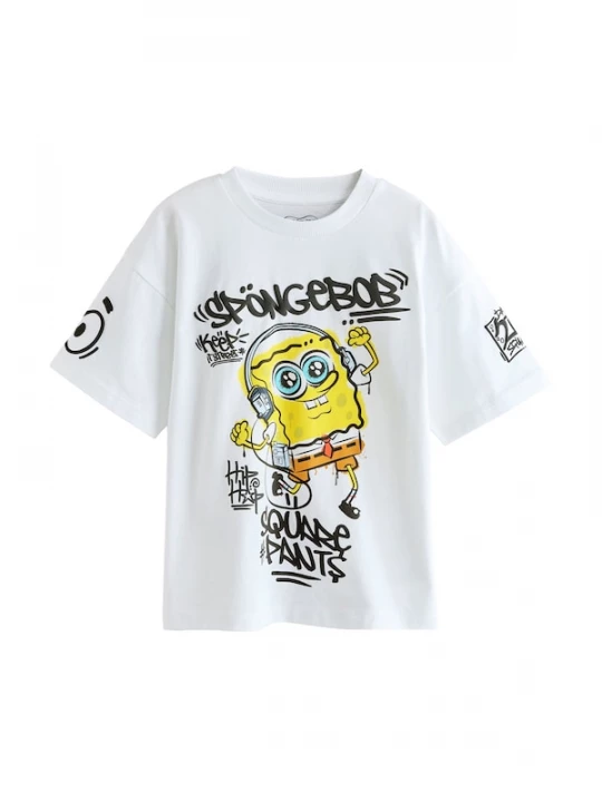 Foto van product Next Shirt 'Spongebob' aqua / geel / zwart / wit