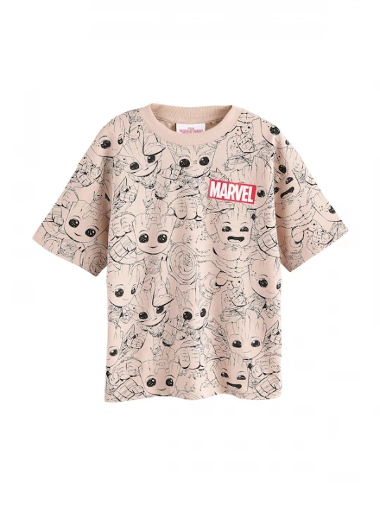 Foto van product Next Shirt stone grey / rood / zwart / wit