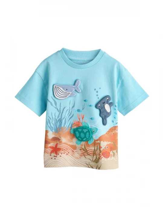 Foto van product Next Shirt taupe / saffier / aqua / hemelsblauw