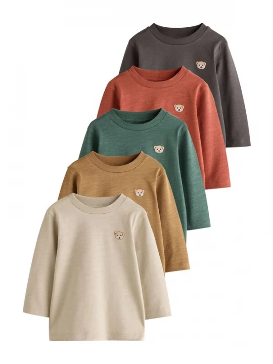 Foto van product Next Shirt taupe / sepia / riet / roestrood / zwart gemêleerd