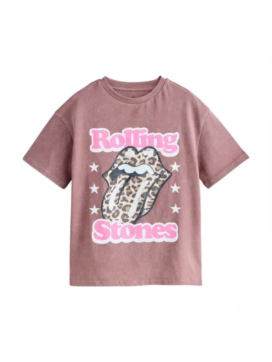 Foto van product Next Shirt 'The Rolling Stones' bruin / lichtbruin / pitaja roze / wit