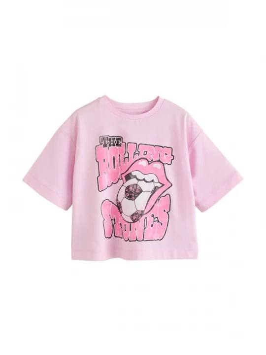 Foto van product Next Shirt 'The Rolling Stones' pink / lichtroze / zwart / wolwit