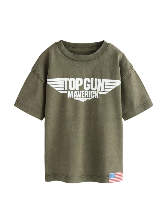 Foto van product Next Shirt 'Top Gun' kaki / wit