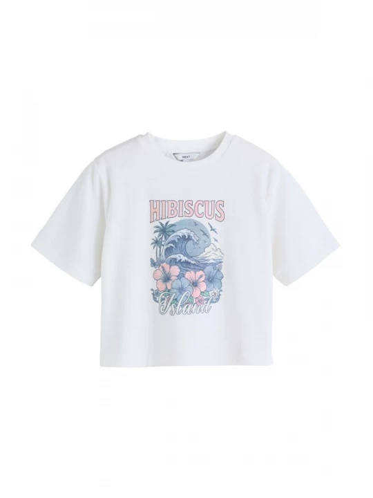 Foto van product Next Shirt 'Towelling Wave' hemelsblauw / mintgroen / pastelroze / wit
