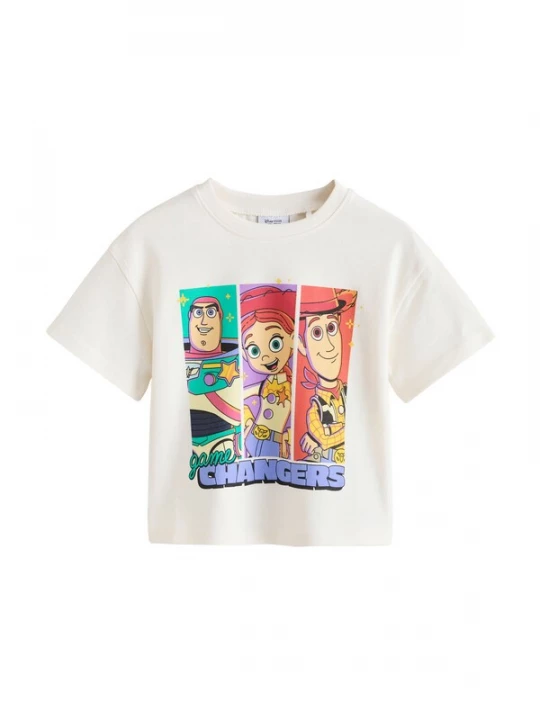 Foto van product Next Shirt 'Toy Story Woody Jessie Buzz Lightyear' ecru / groen / kreeft / zwart