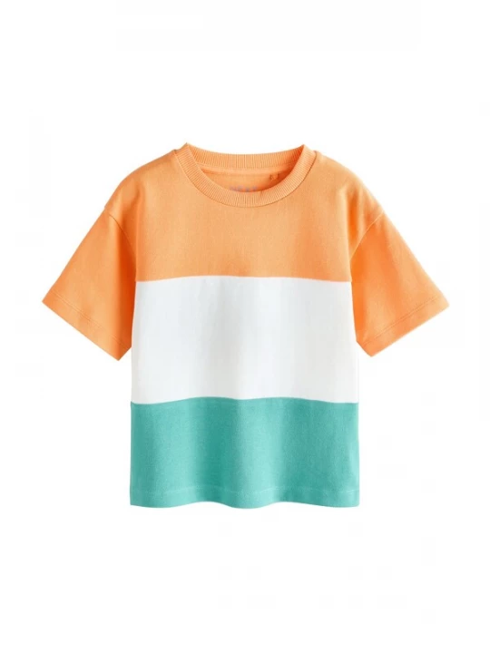 Foto van product Next Shirt turquoise / lichtoranje / wit