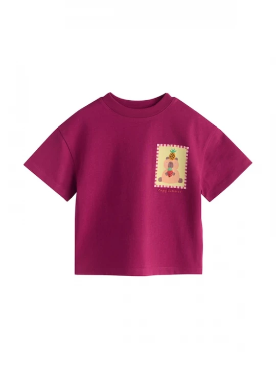 Foto van product Next Shirt turquoise / mosterd / rosa / wijnrood