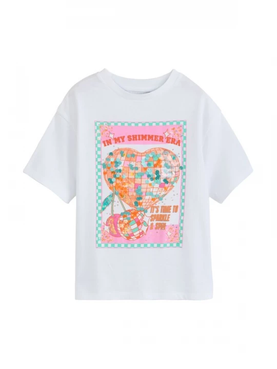 Foto van product Next Shirt turquoise / oranje / lichtroze / wit