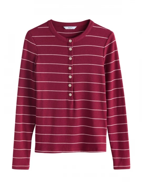 Foto van product Next Shirt wijnrood / wit