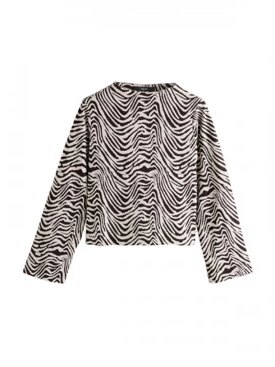 Foto van product Next Shirt zwart / offwhite