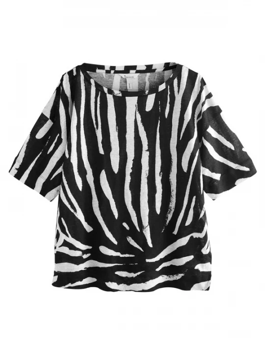 Foto van product Next Shirt zwart / offwhite