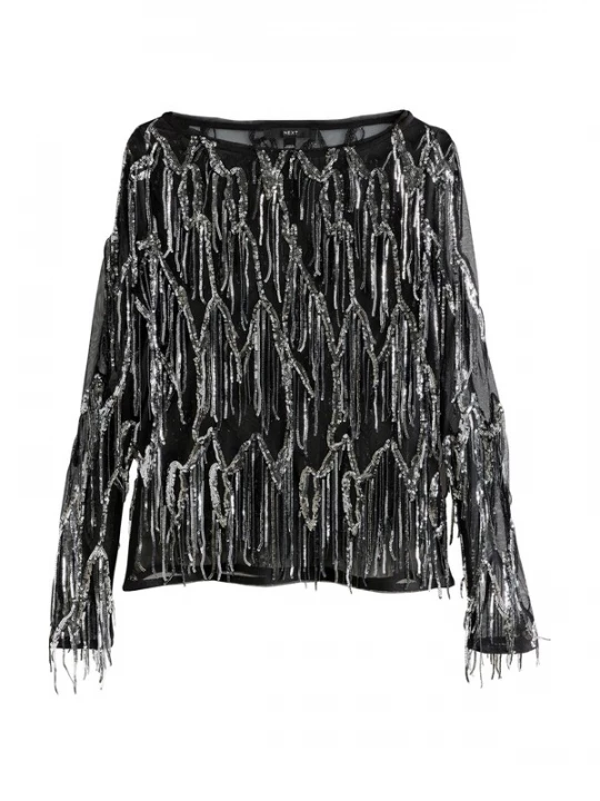 Foto van product Next Shirt zwart / zilver