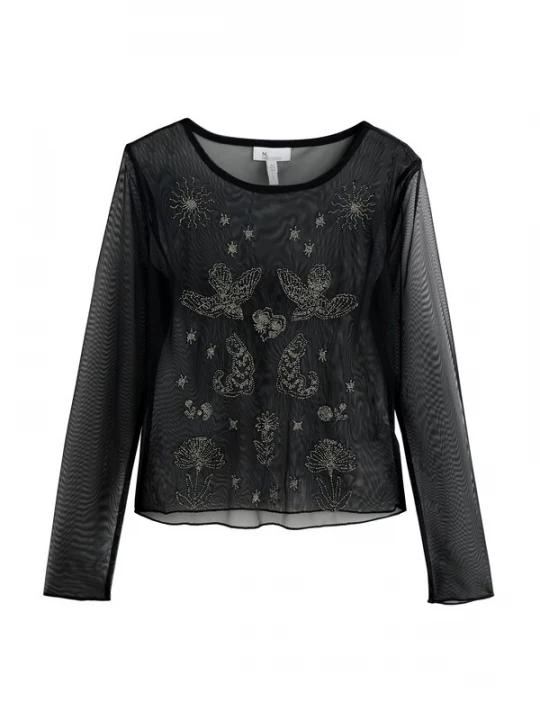 Foto van product Next Shirt zwart / zilver