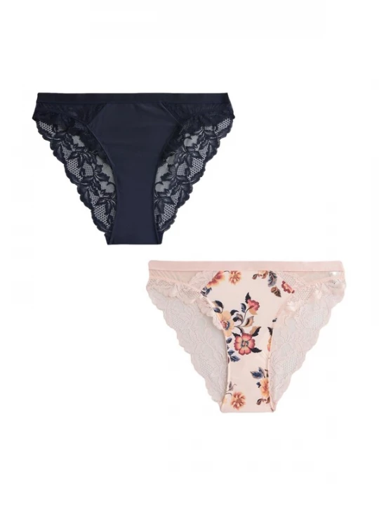 Foto van product Next Slip beige / blauw / rosa