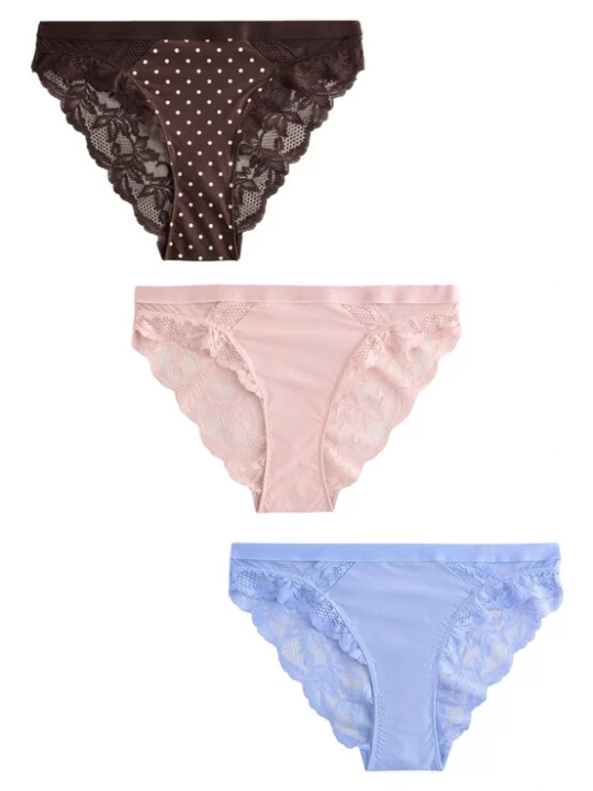 Foto van product Next Slip blauw / donkerbruin / rosa / wit