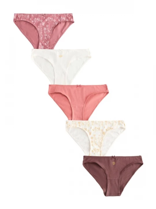 Foto van product Next Slip bruin / oudroze / bourgogne / wit