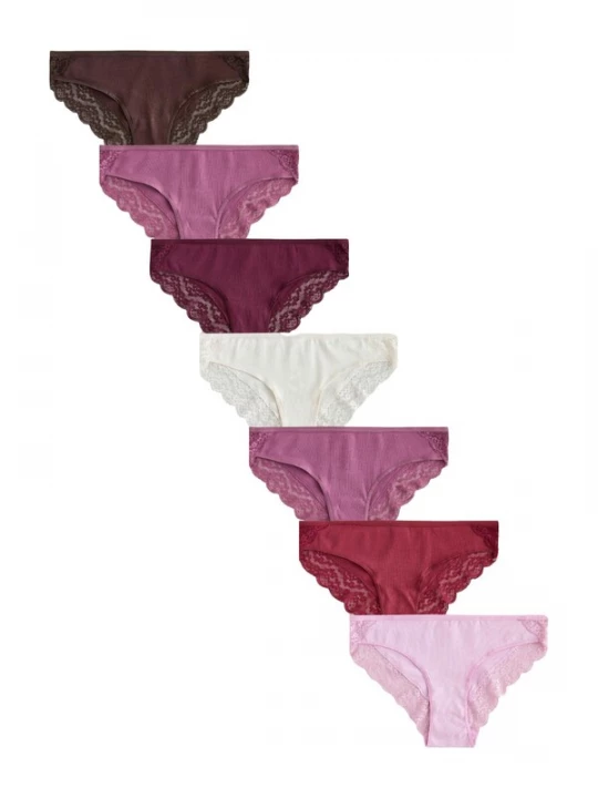 Foto van product Next Slip donkerbruin / lila / rosa / karmijnrood / wit